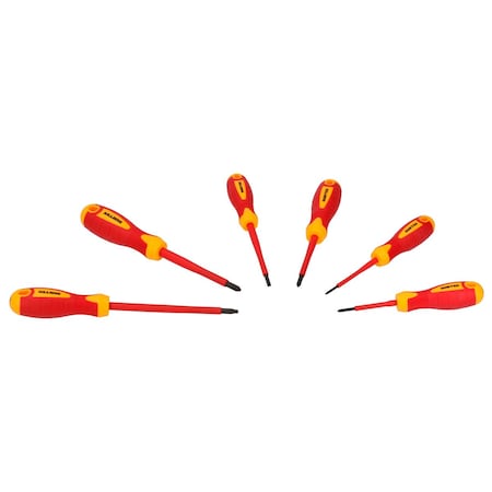 Surtek 1000 V Bimaterial Handle Screwdriver Combination Set, 6 Pieces JDB6V
